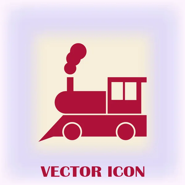 La locomotive à vapeur. Vieille icône web ferroviaire — Image vectorielle