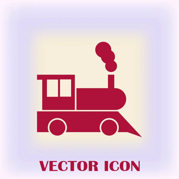 La locomotive à vapeur. Vieille icône web ferroviaire — Image vectorielle