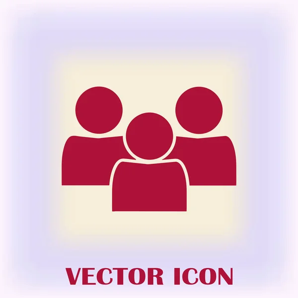 Gruppe Menschen Vektor-Symbol — Stockvektor