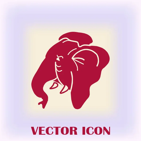 Icône web vectoriel éléphant — Image vectorielle