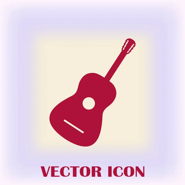 Vecteur d'icônes de guitare, Signe acoustique d'instrument de musique — Image vectorielle