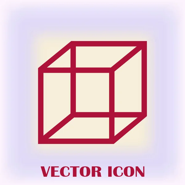 Icono de vector de cubo isométrico. Signo cuadrado 3D. Símbolo caja — Vector de stock