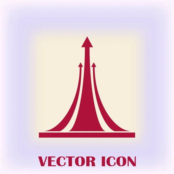 Flecha arriba símbolo vector ilustración — Vector de stock