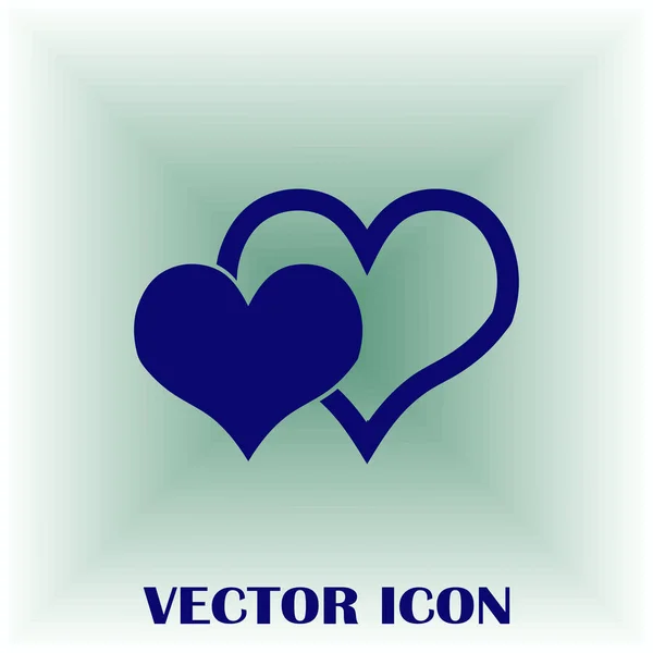 Herzvektorsymbol, Liebessymbol. Valentinstag-Zeichen — Stockvektor