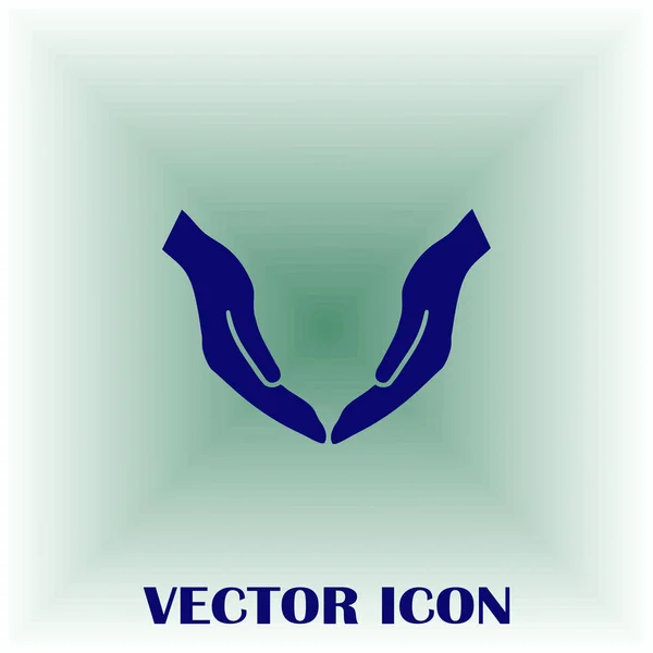 Manos icono vector, diseño plano mejor icono de vector — Vector de stock