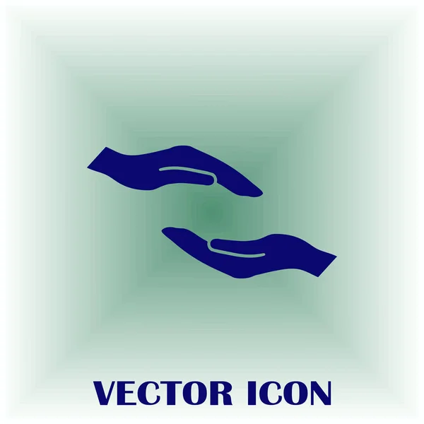 Manos icono vector, diseño plano mejor icono de vector — Vector de stock