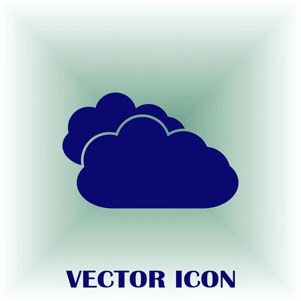 Wolkensymbol flacher Vektor. — Stockvektor