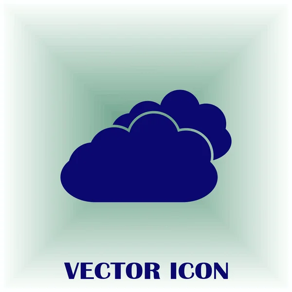 Wolkensymbol flacher Vektor. — Stockvektor