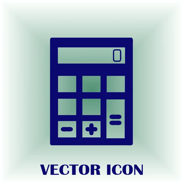 Calculator icon, vector illustration. Flat design style. — Stock Vector