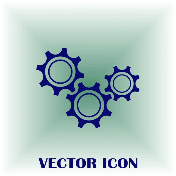 Icono de engranaje con arte vector de fondo vintage — Vector de stock