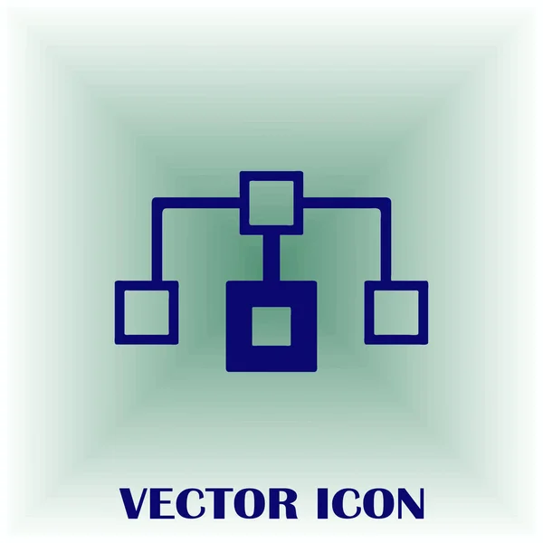 Organigramme Icône vectoriel . — Image vectorielle