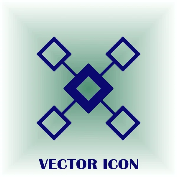 Diagrama de flujo Icono Vector . — Vector de stock