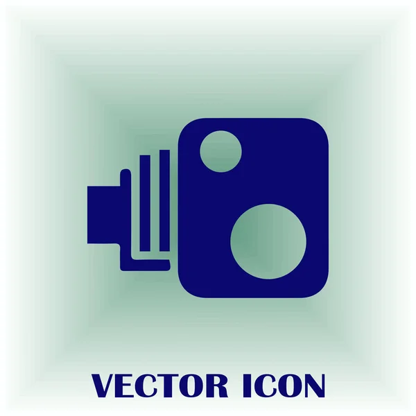Ikon vektor kamera video - Stok Vektor