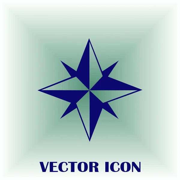 Brújula Icono plano Vector — Vector de stock