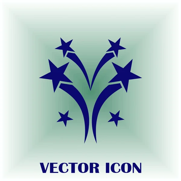 Значок линии фейерверка, знак вектора контура — стоковый вектор