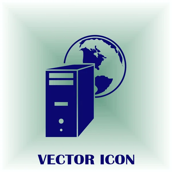 Icône ordinateur, icône PC — Image vectorielle