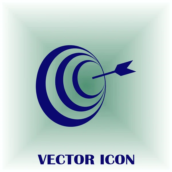 Doelpictogram, vectorillustratie voor webdesign — Stockvector