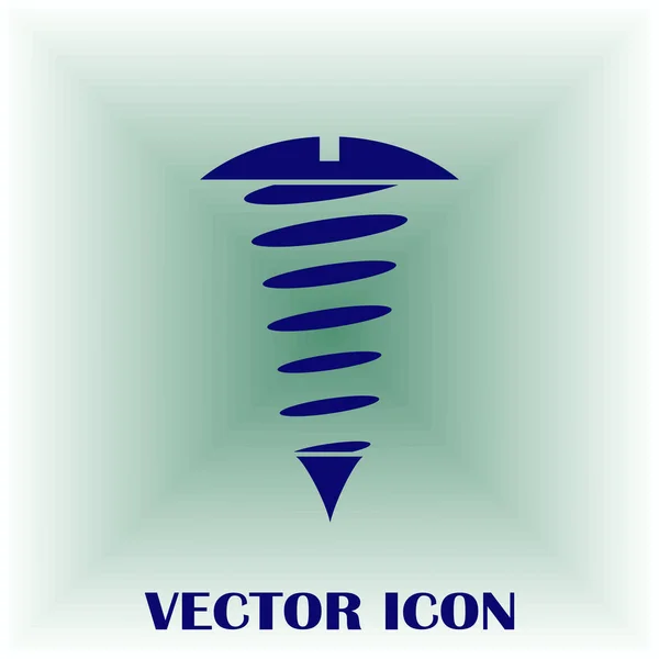 Icono de tornillo. Uno de los iconos web establecidos — Vector de stock