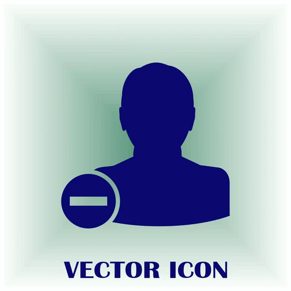 Radera användarkonto-ikon — Stock vektor