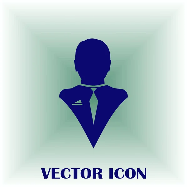 Hombre de negocios vector icono web — Vector de stock