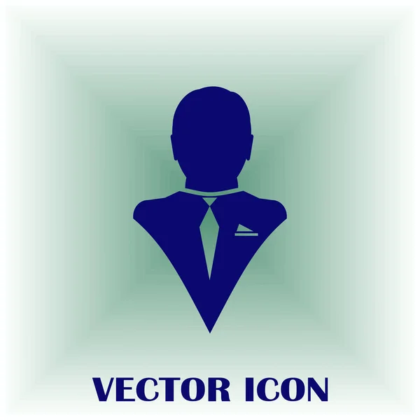 Hombre de negocios vector icono web — Vector de stock