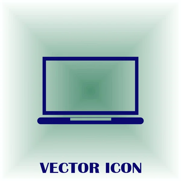 Ícone de laptop em estilo moderno plana. Símbolo do computador para o design do seu site, logotipo, aplicativo, UI. Ilustração vetorial, EPS10 . — Vetor de Stock