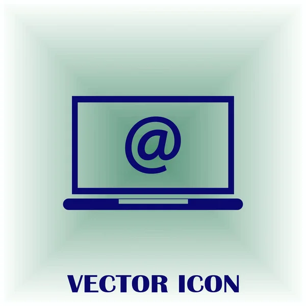 E-mail in laptop icon — Stock Vector