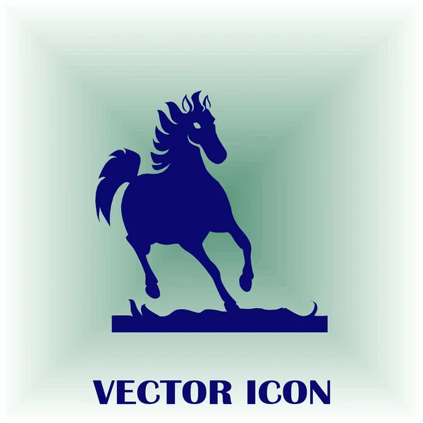 Silueta vectorial de un caballo en carrera — Vector de stock