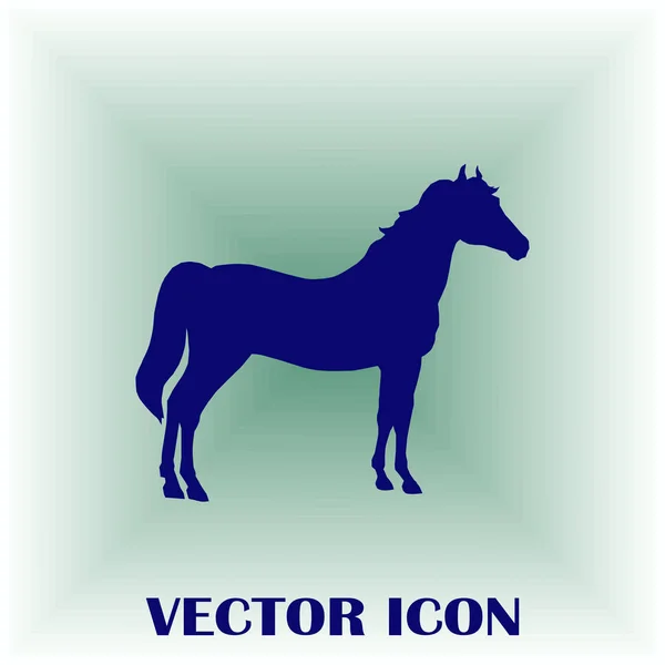 Silueta vectorial de un caballo en carrera — Vector de stock