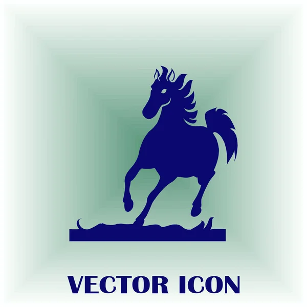Silueta vectorial de un caballo en carrera — Vector de stock