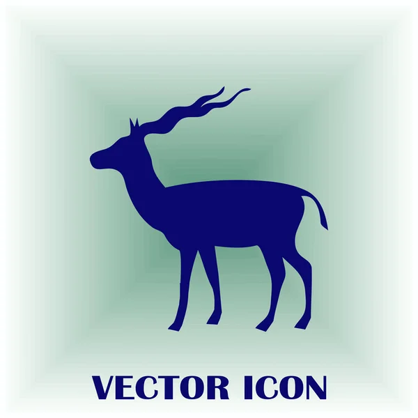 Silueta vectorial de la gacela — Vector de stock