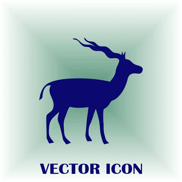 Silueta vectorial de la gacela — Vector de stock