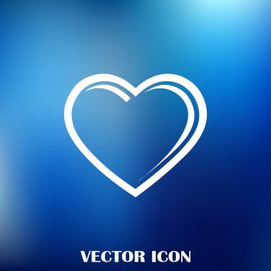 Kalp vektör simgesi, aşk sembolü. Sevgililer günü işareti