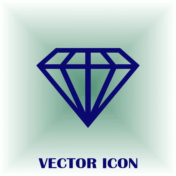 Línea diamante vector icono — Vector de stock