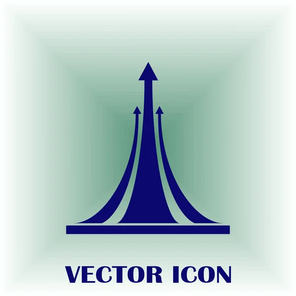 Flecha arriba símbolo vector ilustración — Vector de stock