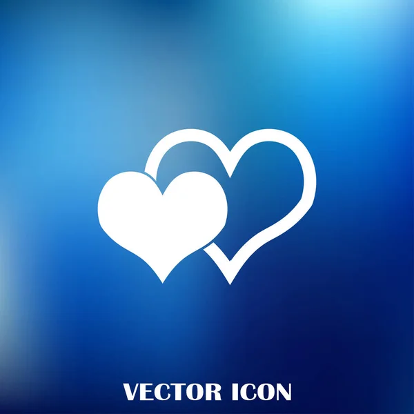 심장 벡터 아이콘, 사랑 상징입니다. 발렌타인의 날 로그인 — 스톡 벡터
