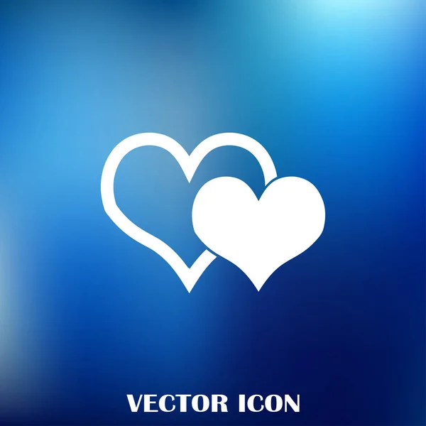 Icono del vector del corazón, símbolo del amor. Signo de San Valentín — Vector de stock