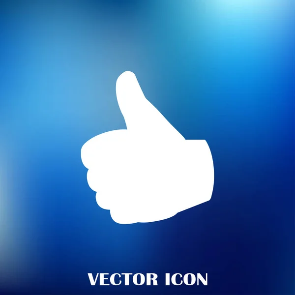 Ícone de polegar vetorial, ilustração vetorial de ícone plano . — Vetor de Stock