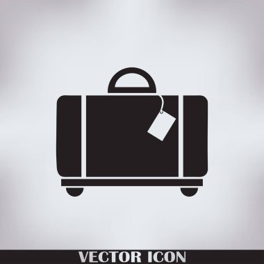 Evrak çantası ikonu, vektör illüstrasyonu. düz tasarım biçimi.