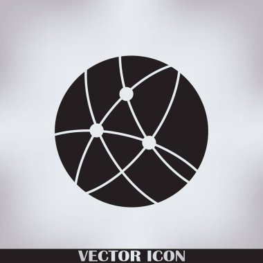 Web sitesi simge. vektör küre simgesi