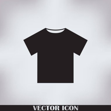 T-shirt simgesi düz vektör.