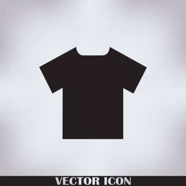 T-shirt simgesi düz vektör.