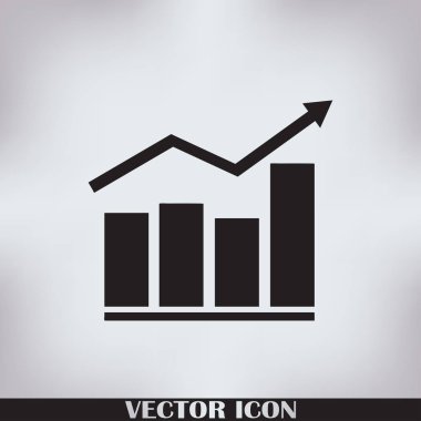 Trendy düz stil grafik simgesini. Vektör çizim, Eps10.