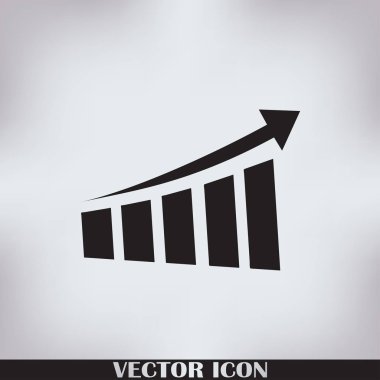 Trendy düz stil grafik simgesini. Vektör çizim, Eps10.