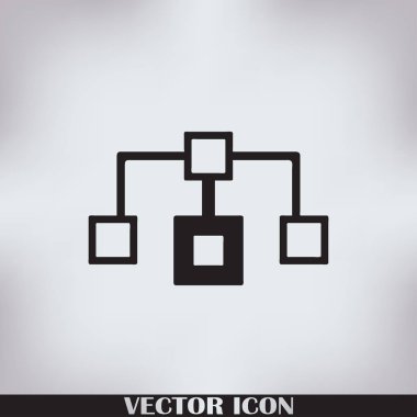 Akış şeması simge vektör.