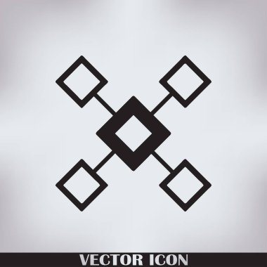 Akış şeması simge vektör.