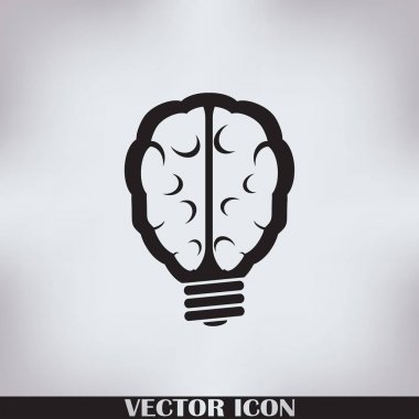 Beyin logo vektör simge