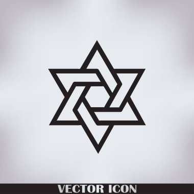 Davut'un yıldızı. Simge vektör