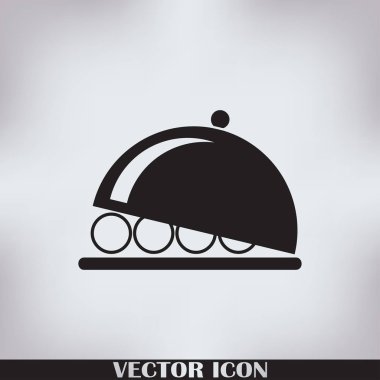 Yemek tabağı hizmet işareti simgesi