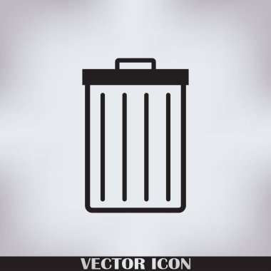 çöp kutusu simgesini, vektör